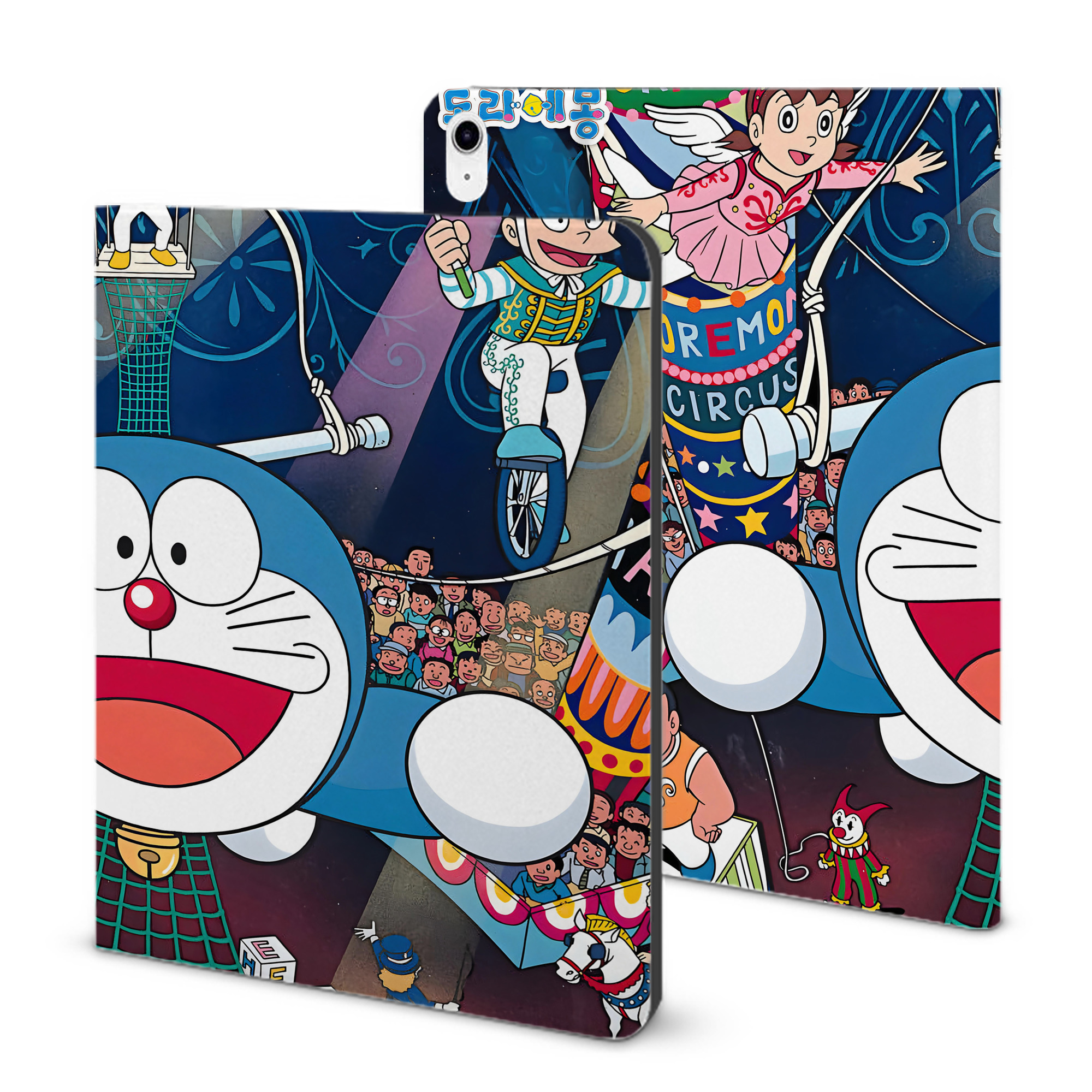 （画像用） ドラえもん Doraemon IPad ケース ブック型 PUレザー TPU 耐衝撃 軽量 薄型 ペン収納なし 全面保護 IPad 各モデル対応
